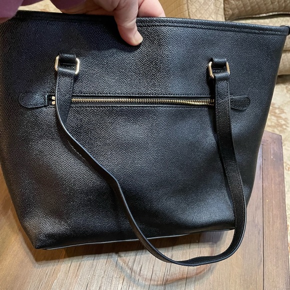 Coach shoulder bag black pebbled purse - Picture 6 of 7